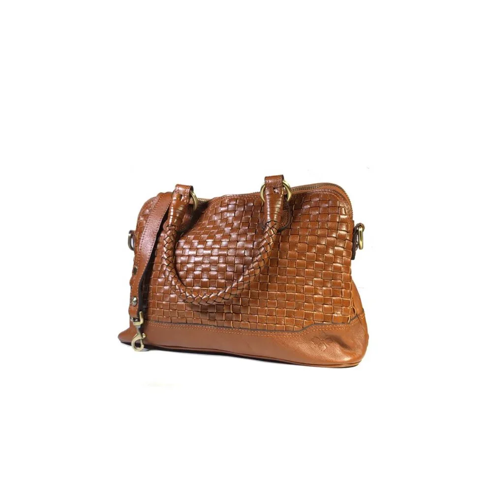 Patricia Nash Bag Large Discovery Augusta Satchel Cognac